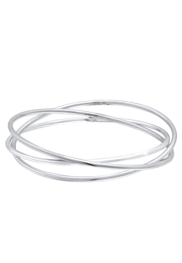 Elli Premium Armreif »Armband Armreif Dreier Mehrreihig Verschlungen 925 Silber«
