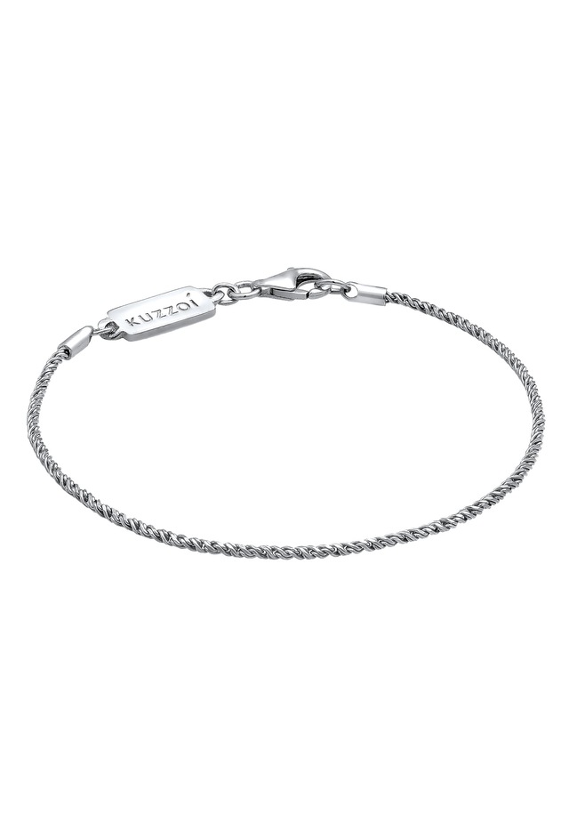 Kuzzoi Armkette »Armband Herren Basic Kordelkette Gedreht 925 Silber«