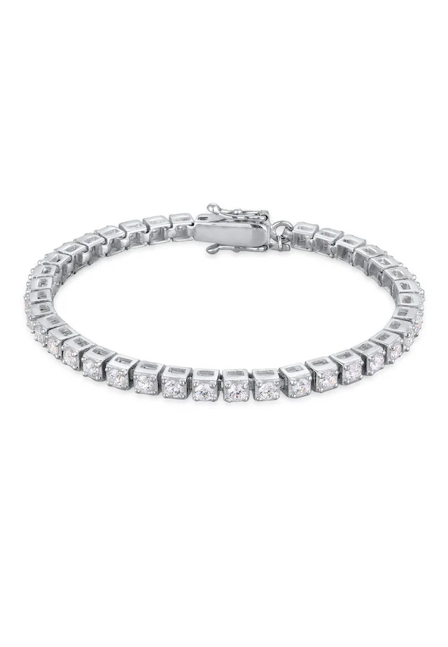 Kuzzoi Armreif »Armband Tennisarmband Zirkonia Weiß 925 Sterling Silber«