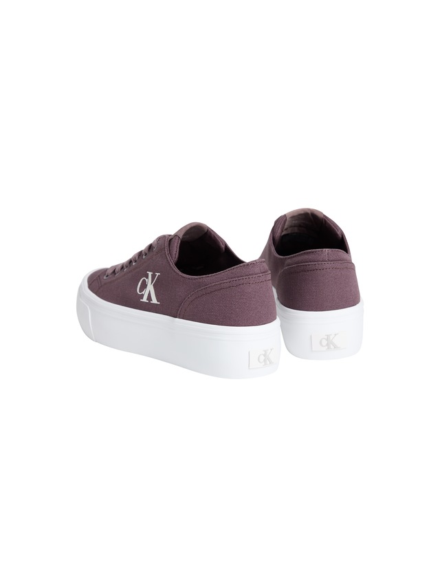 Calvin Klein Jeans Plateausneaker »VULC FLATFORM LOW CV MG« Schnürschuh, Freizeitschuh, Halbschuh mit seitlichem Logo