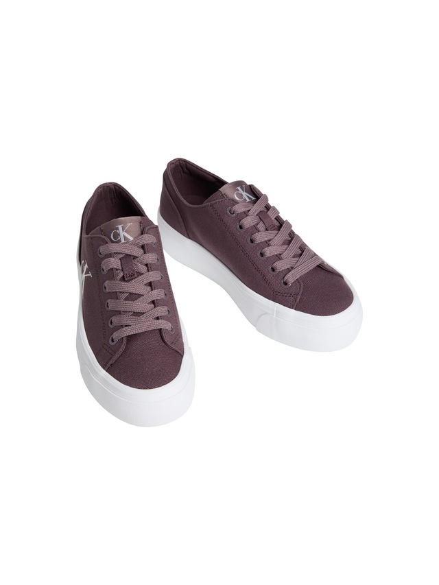 Calvin Klein Jeans Plateausneaker »VULC FLATFORM LOW CV MG« Schnürschuh, Freizeitschuh, Halbschuh mit seitlichem Logo