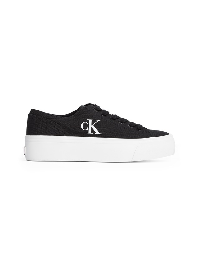 Calvin Klein Jeans Plateausneaker »VULC FLATFORM LOW CV MG« Schnürschuh, Freizeitschuh, Halbschuh mit seitlichem Logo