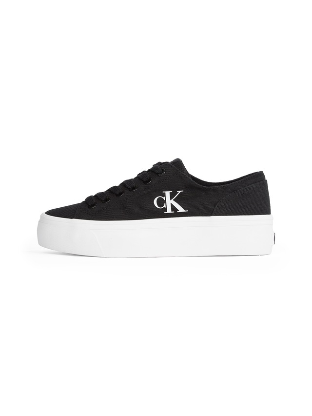 Calvin Klein Jeans Plateausneaker »VULC FLATFORM LOW CV MG« Schnürschuh, Freizeitschuh, Halbschuh mit seitlichem Logo