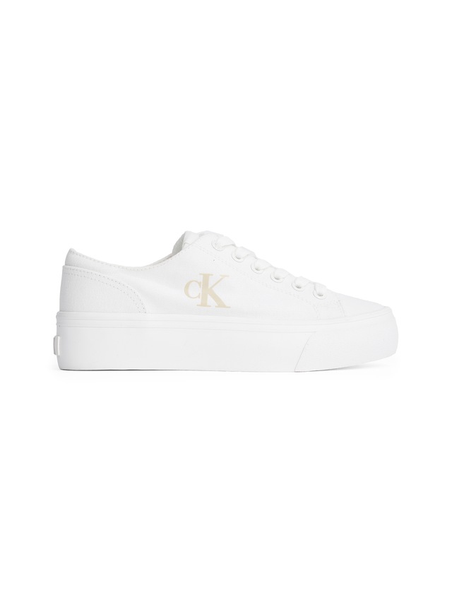 Calvin Klein Jeans Plateausneaker »VULC FLATFORM LOW CV MG« Schnürschuh, Freizeitschuh, Halbschuh mit seitlichem Logo