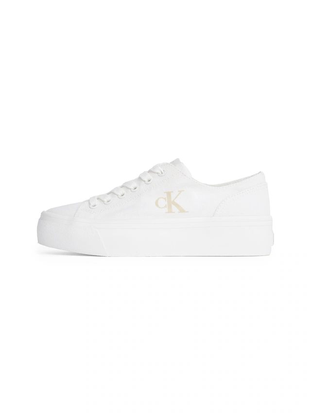 Calvin Klein Jeans Plateausneaker »VULC FLATFORM LOW CV MG« Schnürschuh, Freizeitschuh, Halbschuh mit seitlichem Logo