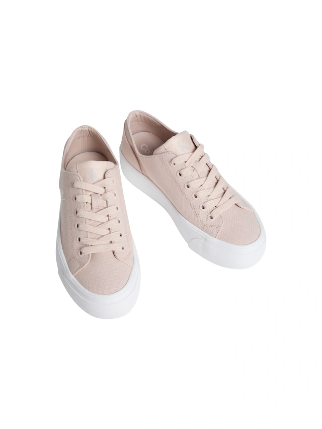 Calvin Klein Jeans Plateausneaker »VULC FLATFORM LOW CV MG« Schnürschuh, Freizeitschuh, Halbschuh mit seitlichem Logo