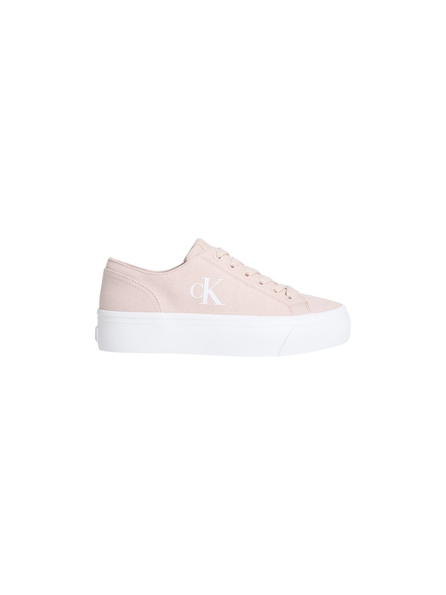 Calvin Klein Jeans Plateausneaker »VULC FLATFORM LOW CV MG« Schnürschuh, Freizeitschuh, Halbschuh mit seitlichem Logo