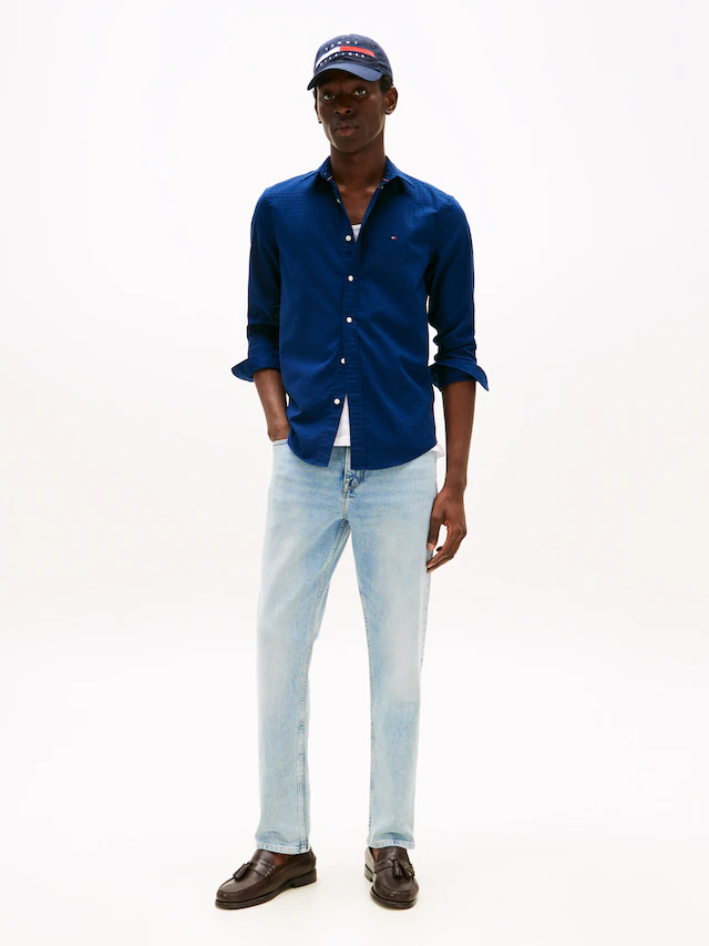 Tommy Hilfiger Langarmhemd »DOBBY STRUCTURE Regular Fit SHIRT«