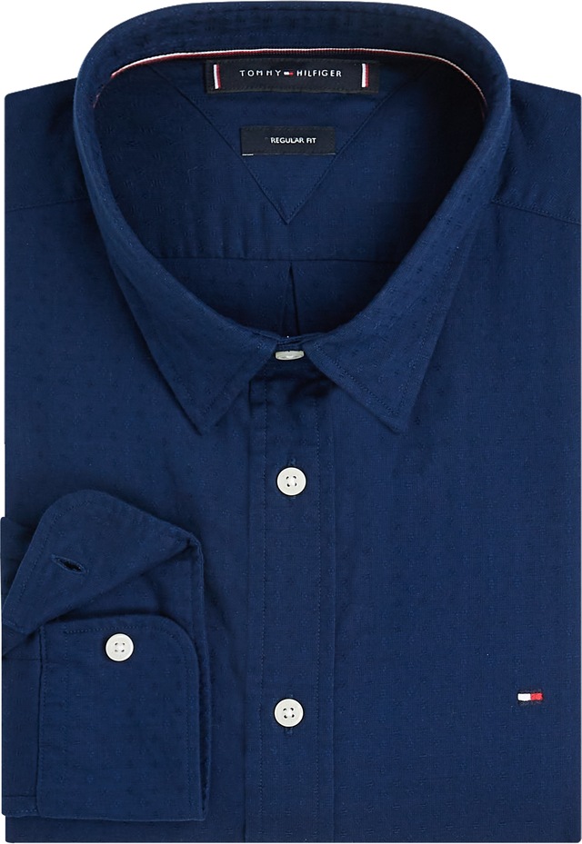 Tommy Hilfiger Langarmhemd »DOBBY STRUCTURE Regular Fit SHIRT«