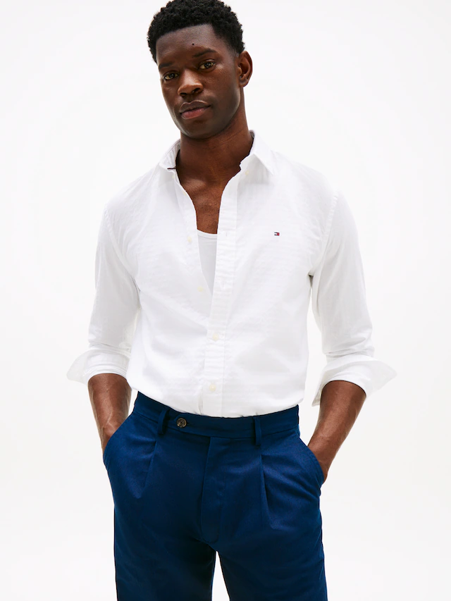 Tommy Hilfiger Langarmhemd »DOBBY STRUCTURE Regular Fit SHIRT«