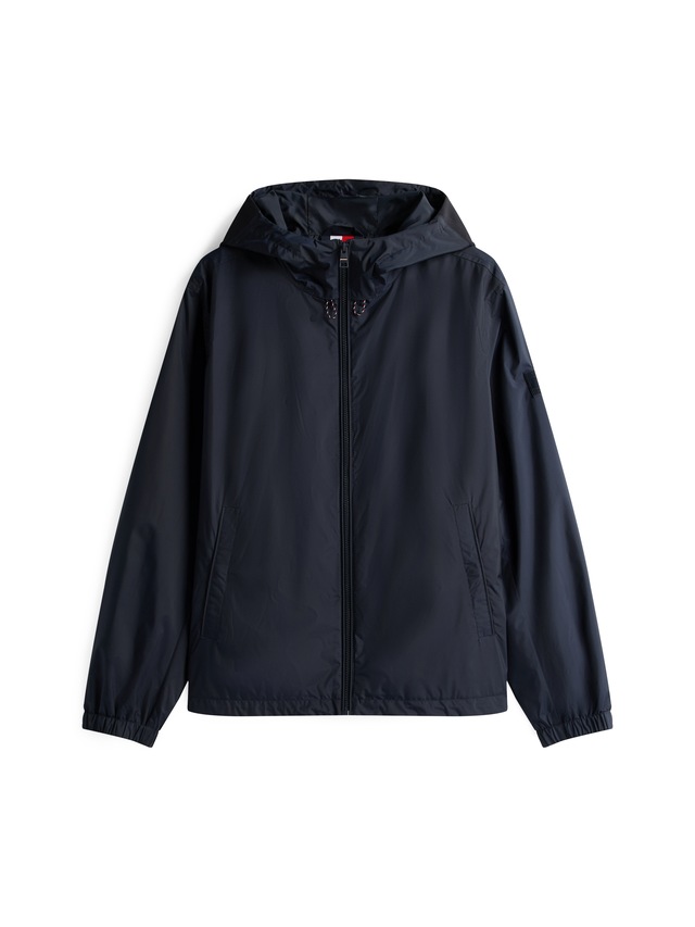 Tommy Hilfiger Blouson »RWB HOODED JACKET« mit Kapuze Freizeitjacke, Übergangsjacke elastische Bündchen, wasserabweisend