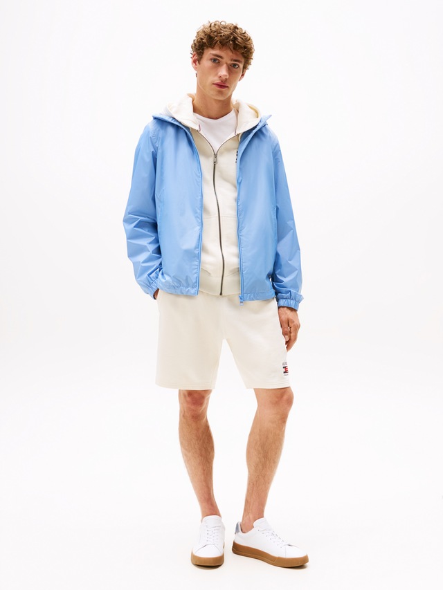 Tommy Hilfiger Blouson »RWB HOODED JACKET« mit Kapuze Freizeitjacke, Übergangsjacke elastische Bündchen, wasserabweisend