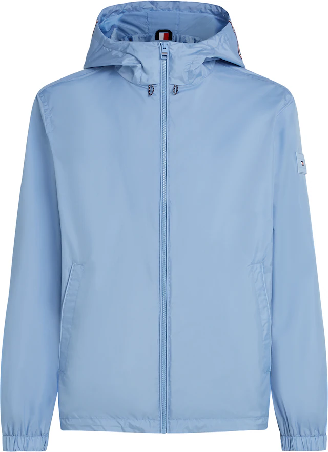 Tommy Hilfiger Blouson »RWB HOODED JACKET« mit Kapuze Freizeitjacke, Übergangsjacke elastische Bündchen, wasserabweisend