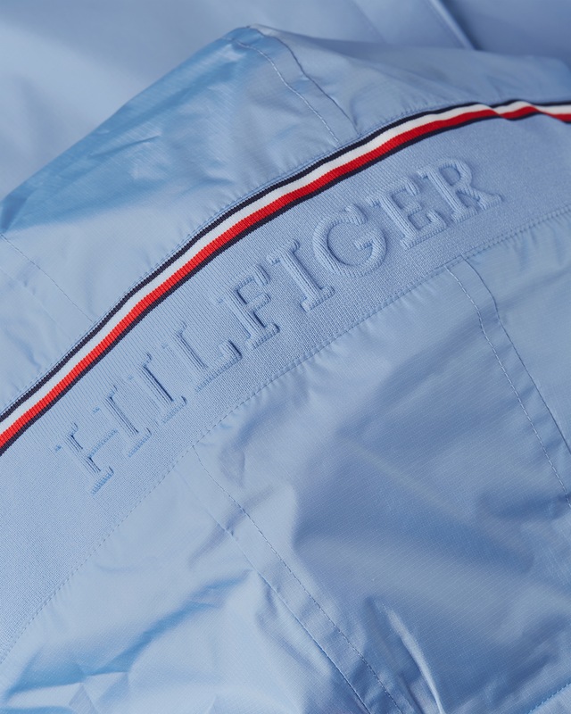 Tommy Hilfiger Blouson »RWB HOODED JACKET« mit Kapuze Freizeitjacke, Übergangsjacke elastische Bündchen, wasserabweisend