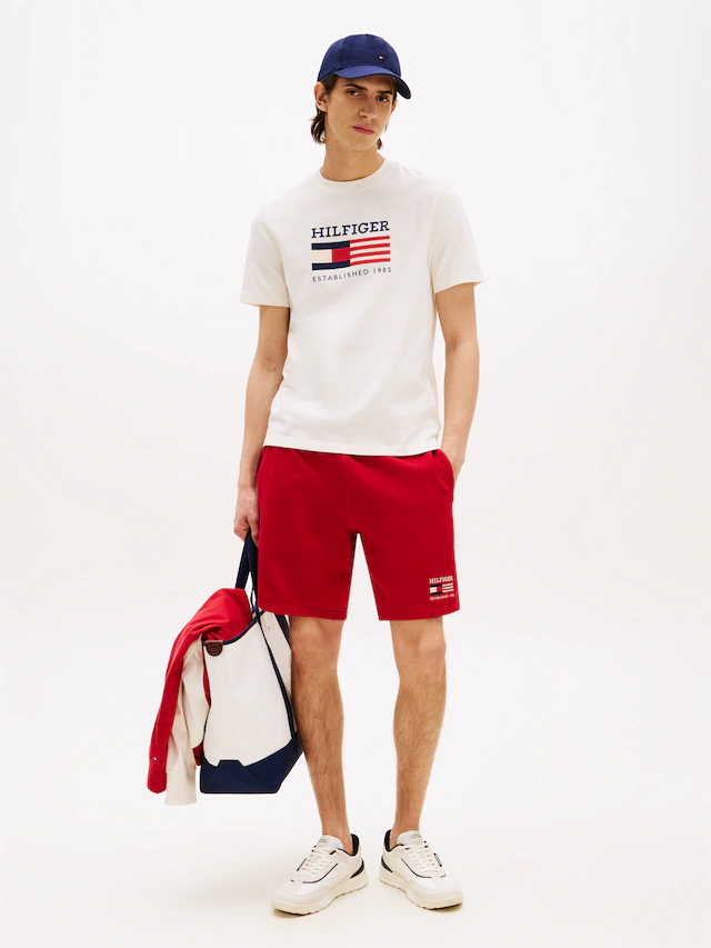 Tommy Hilfiger T-Shirt »AMERICANA MONOTYPE FLAG BOX TEE« Mit markanter Stickerei