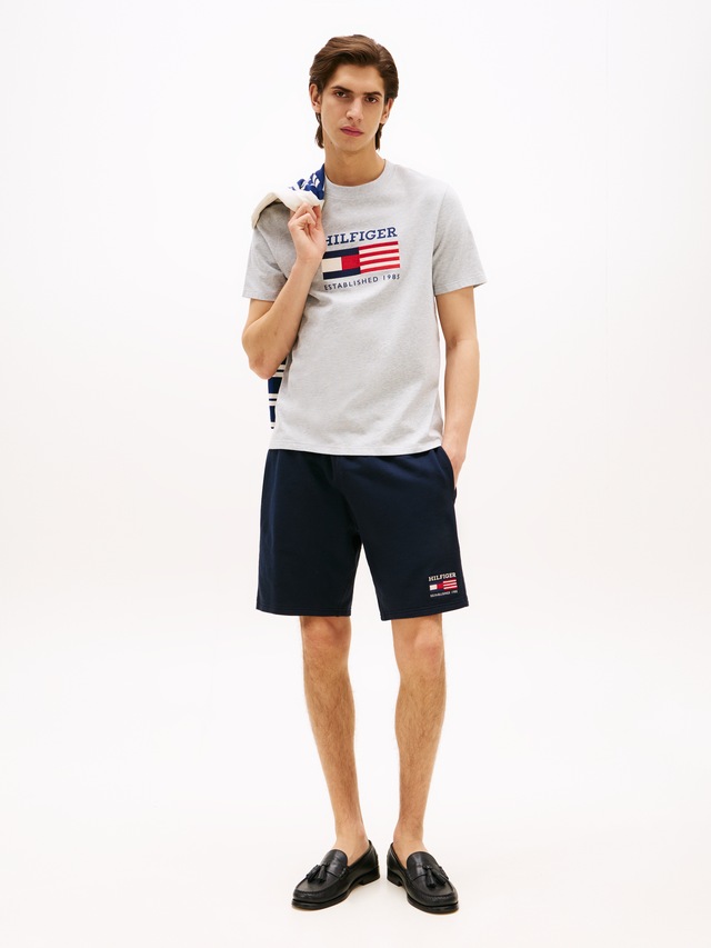 Tommy Hilfiger T-Shirt »AMERICANA MONOTYPE FLAG BOX TEE« Mit markanter Stickerei
