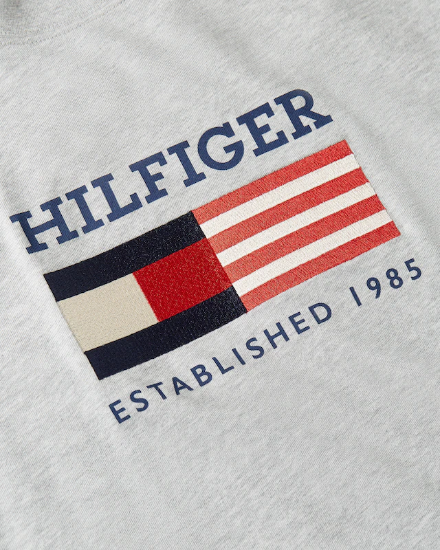 Tommy Hilfiger T-Shirt »AMERICANA MONOTYPE FLAG BOX TEE« Mit markanter Stickerei