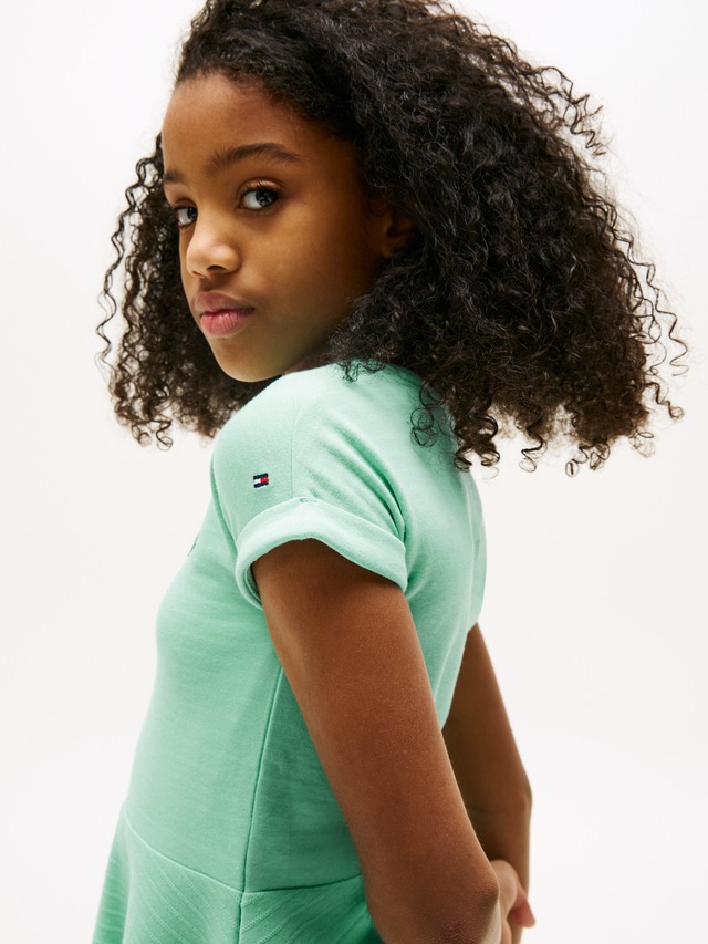 Tommy Hilfiger Jerseykleid »SPACER INTERLOCK DRESS« für Kinder bis 16 Jahre, mit Logoschriftzug
