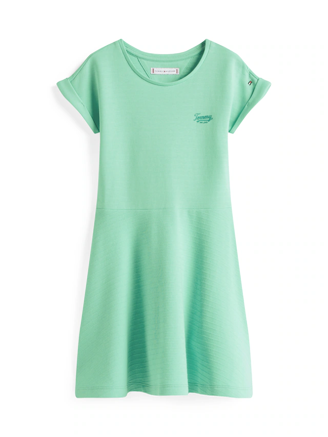 Tommy Hilfiger Jerseykleid »SPACER INTERLOCK DRESS« für Kinder bis 16 Jahre, mit Logoschriftzug