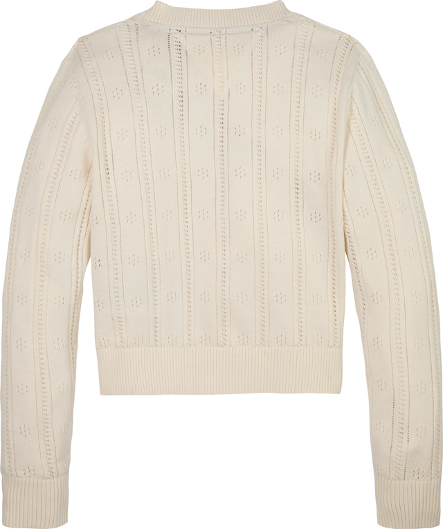 Tommy Hilfiger Strickjacke »POINTELLE CARDIGAN LS« für Kinder bis 16 Jahre, mit süßem Muster