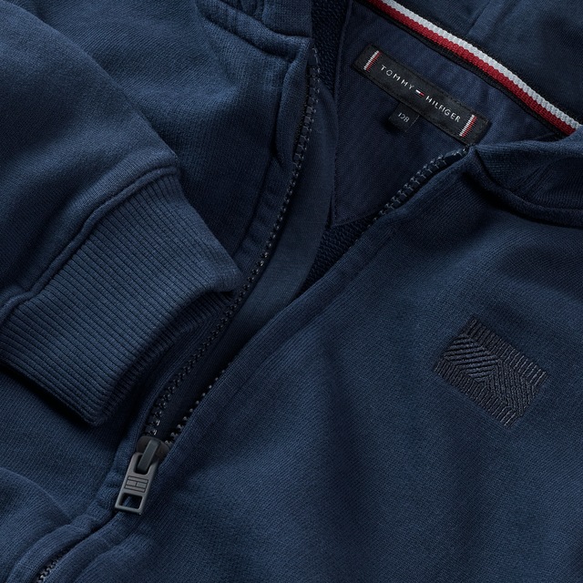 Tommy Hilfiger Kapuzensweatjacke »TONAL FLAG EMB ZIP HOODIE« für Kinder bis 16 Jahre, mit Kapuze