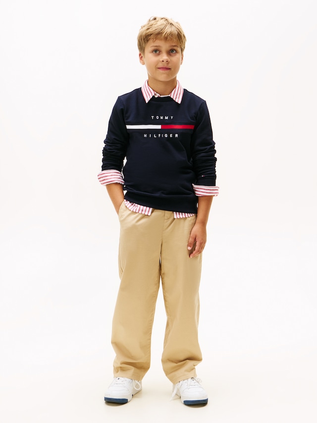 Tommy Hilfiger Chinohose »PLEATED CHINO PANT« für Kinder bis 16 Jahre, mit Bundfalten