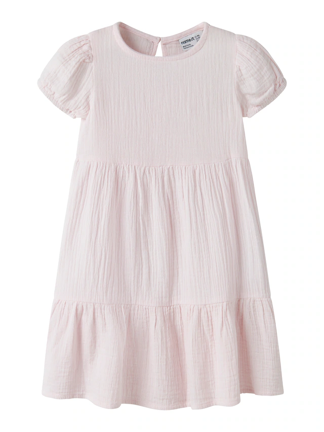 Name It Tunikakleid »NMFJASMIN SS DRESS NOOS« Baumwolle - Musselin, mit Volant