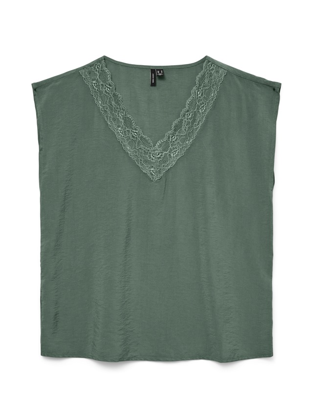 Vero Moda Spitzentop »VMSAFA SL V-NECK LACE TOP WVN GA NOOS«