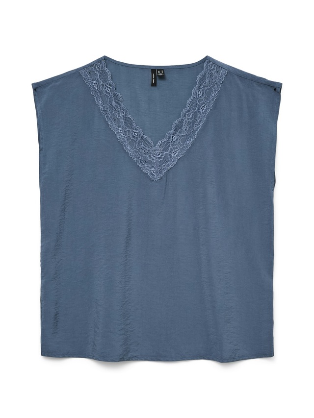 Vero Moda Spitzentop »VMSAFA SL V-NECK LACE TOP WVN GA NOOS«