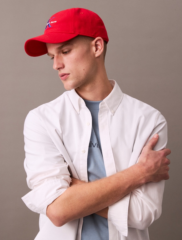 Calvin Klein Jeans Langarmhemd »LS SOLID OXFORD CLASSIC SHIRT« Mit Rundhalsausschnitt