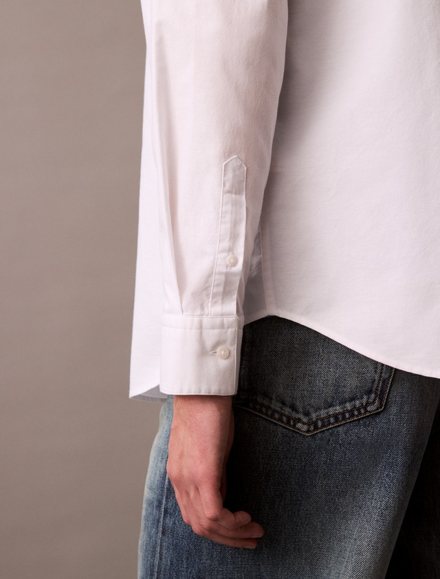 Calvin Klein Jeans Langarmhemd »LS SOLID OXFORD CLASSIC SHIRT« Mit Rundhalsausschnitt