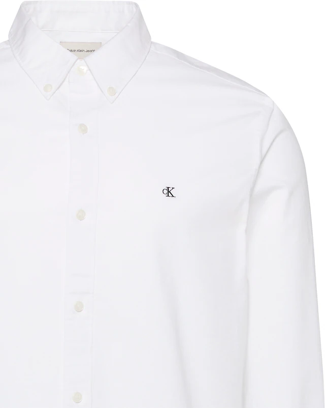 Calvin Klein Jeans Langarmhemd »LS SOLID OXFORD CLASSIC SHIRT« Mit Rundhalsausschnitt