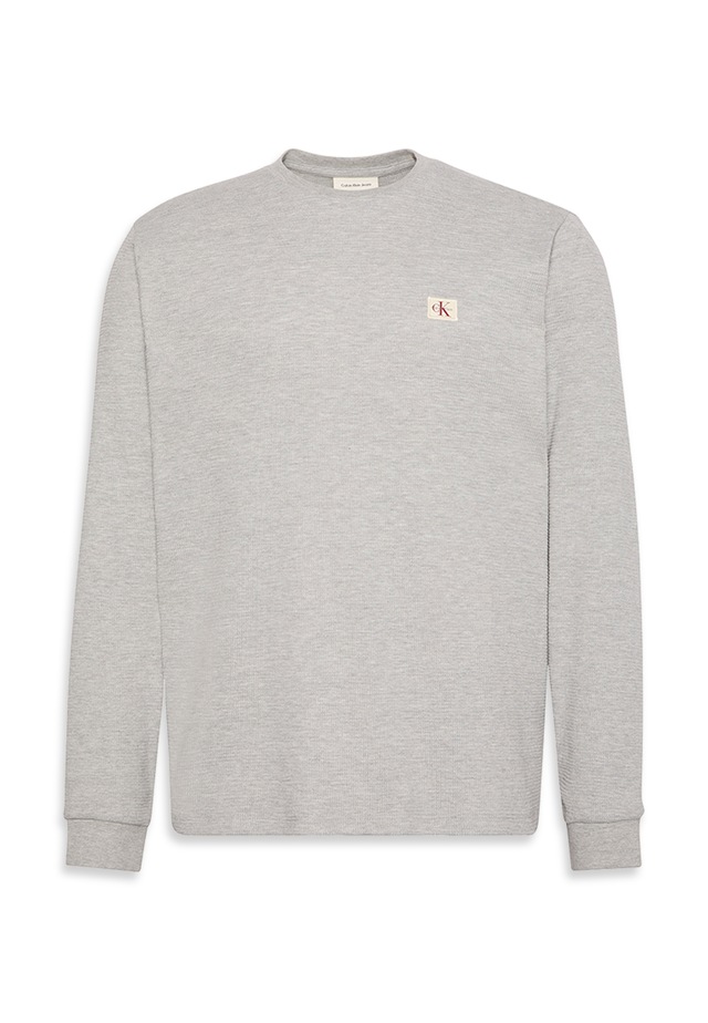 Calvin Klein Jeans Langarmshirt »LS WAFFLE BADGE CREWNK TEE« Mit Rundhalsausschnitt