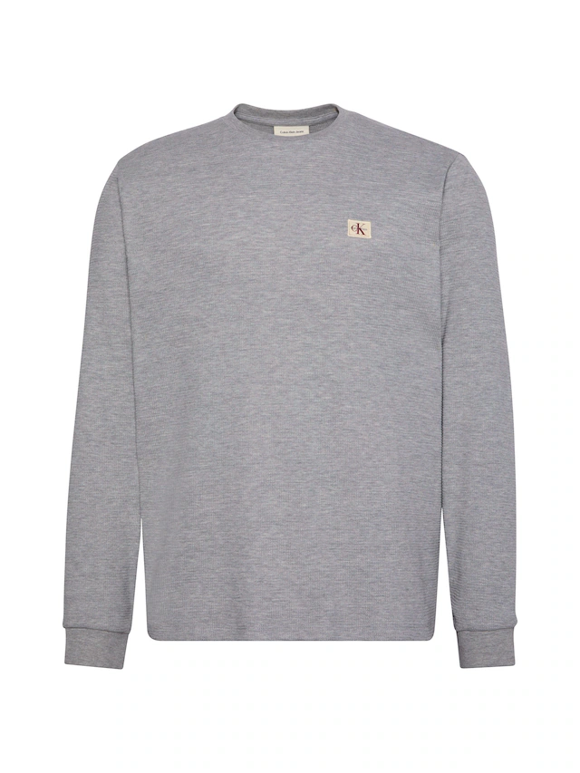 Calvin Klein Jeans Langarmshirt »LS WAFFLE BADGE CREWNK TEE« Mit Rundhalsausschnitt