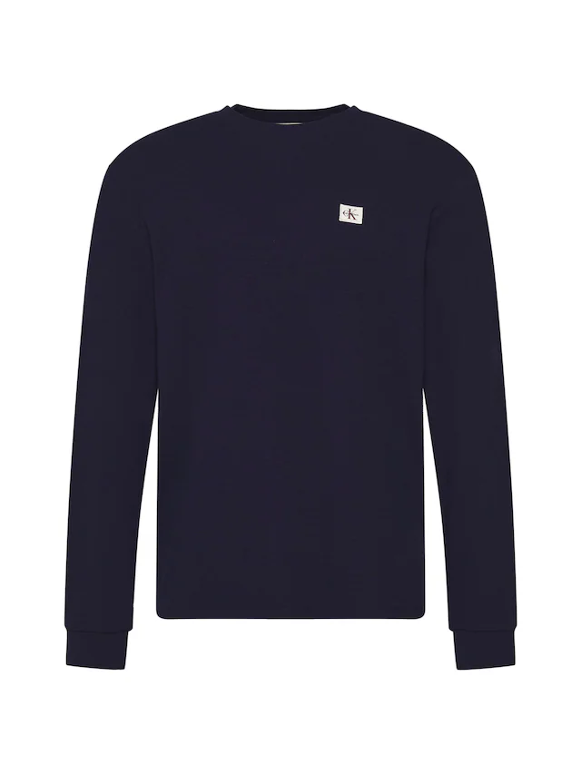 Calvin Klein Jeans Langarmshirt »LS WAFFLE BADGE CREWNK TEE« Mit Rundhalsausschnitt