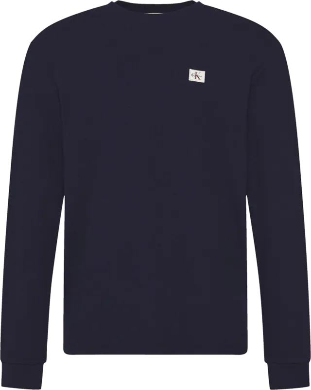 Calvin Klein Jeans Langarmshirt »LS WAFFLE BADGE CREWNK TEE« Mit Rundhalsausschnitt
