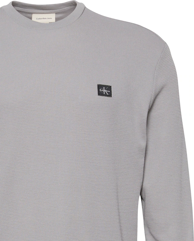 Calvin Klein Jeans Langarmshirt »LS WAFFLE BADGE CREWNK TEE« Mit Rundhalsausschnitt