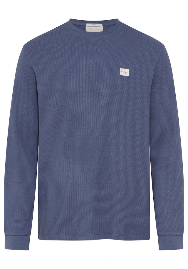 Calvin Klein Jeans Langarmshirt »LS WAFFLE BADGE CREWNK TEE« Mit Rundhalsausschnitt