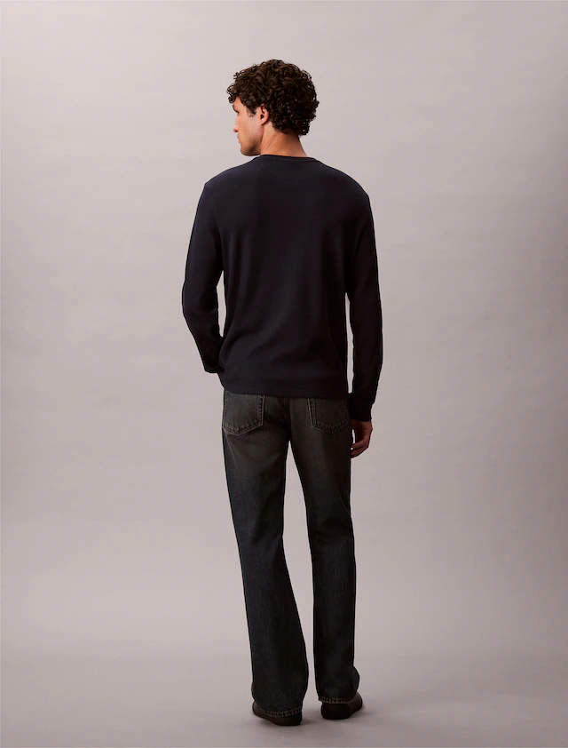 Calvin Klein Jeans Langarmshirt »LS WAFFLE BADGE CREWNK TEE« Mit Rundhalsausschnitt
