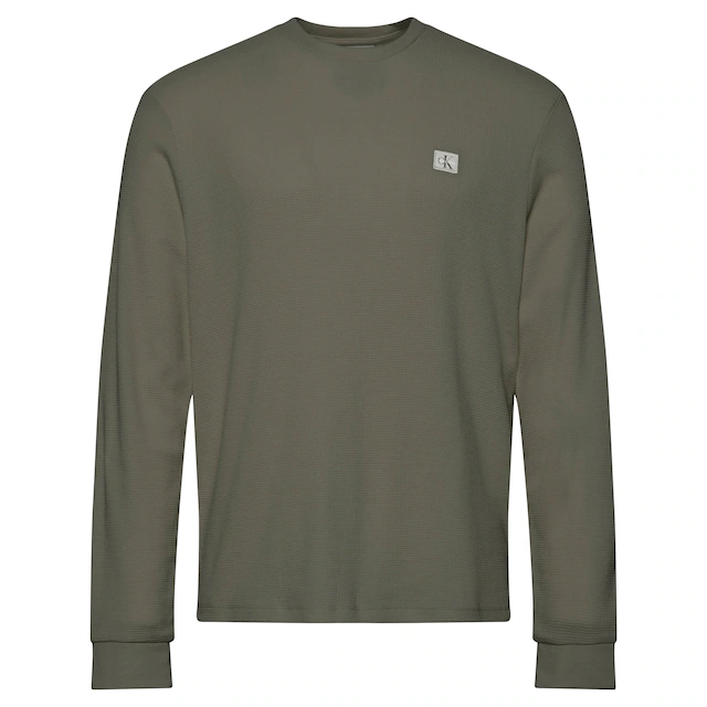 Calvin Klein Jeans Langarmshirt »LS WAFFLE BADGE CREWNK TEE« Mit Rundhalsausschnitt