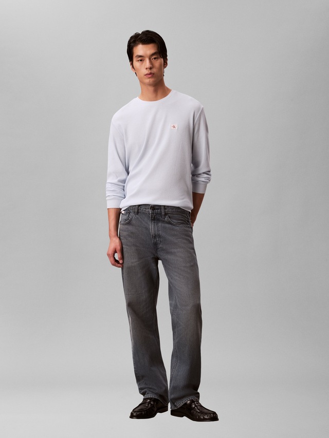 Calvin Klein Jeans Langarmshirt »LS WAFFLE BADGE CREWNK TEE« Mit Rundhalsausschnitt