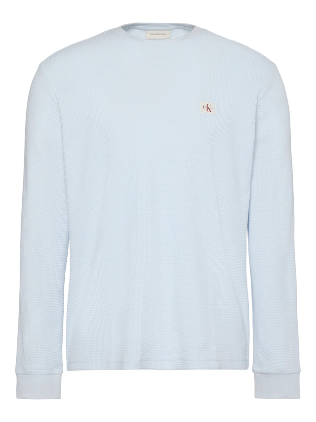 Calvin Klein Jeans Langarmshirt »LS WAFFLE BADGE CREWNK TEE« Mit Rundhalsausschnitt