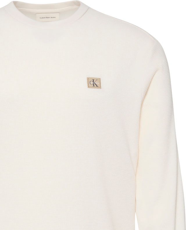 Calvin Klein Jeans Langarmshirt »LS WAFFLE BADGE CREWNK TEE« Mit Rundhalsausschnitt
