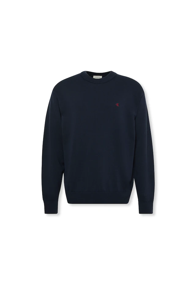 Calvin Klein Jeans Strickpullover »LS EZ COTTON CREWNK SWEATER 12GG« Mit Rundhalsausschnitt