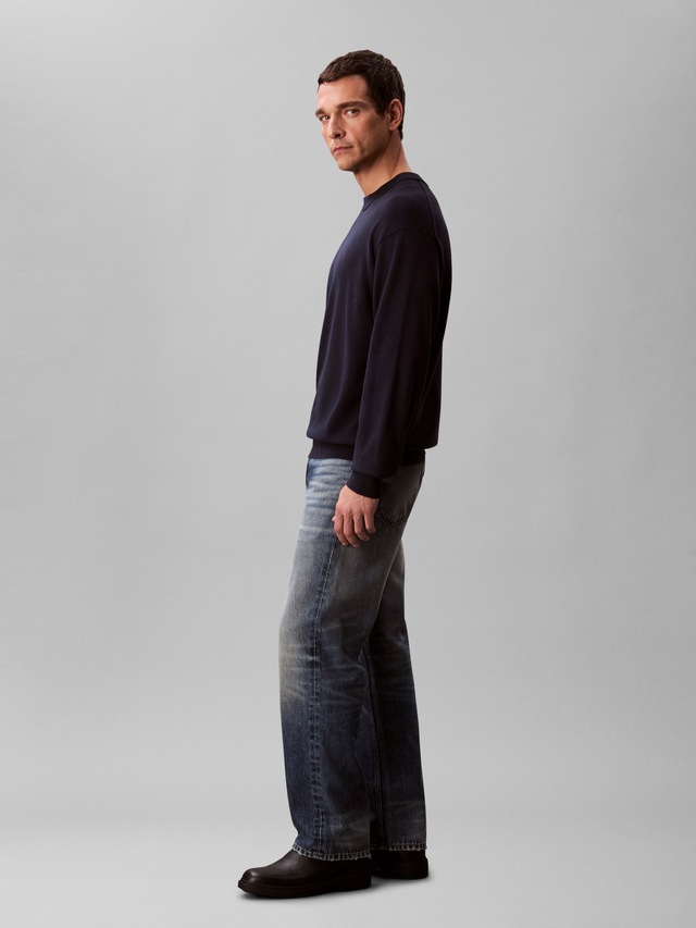 Calvin Klein Jeans Strickpullover »LS EZ COTTON CREWNK SWEATER 12GG« Mit Rundhalsausschnitt