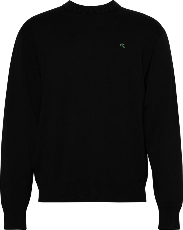 Calvin Klein Jeans Strickpullover »LS EZ COTTON CREWNK SWEATER 12GG« Mit Rundhalsausschnitt