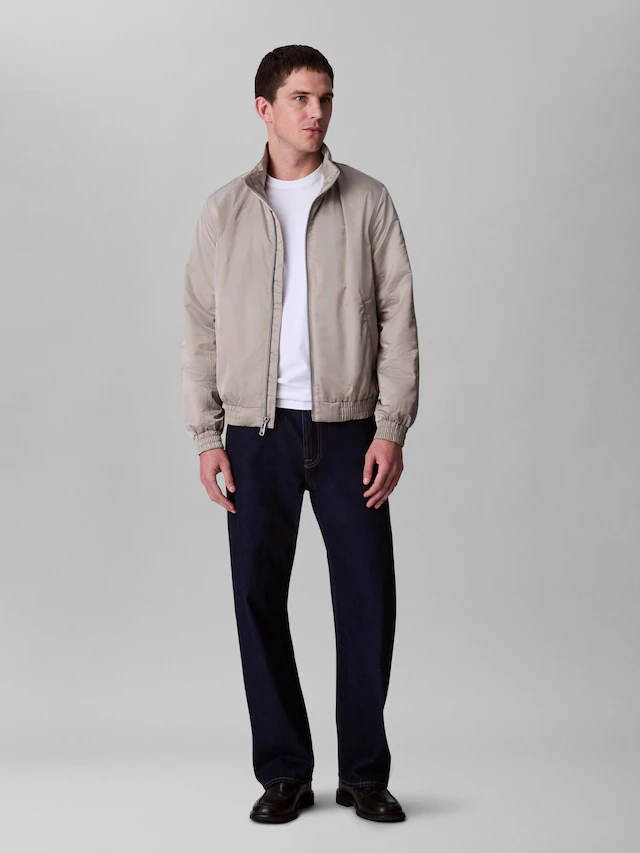 Calvin Klein Jeans Bomberjacke »LS PADDED HARRINGTON JACKET« ohne Kapuze Mit Rundhalsausschnitt mit Stehkragen