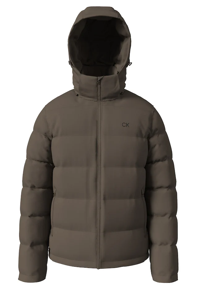 Calvin Klein Jeans Steppjacke »LS NYLN ZP OFF HD DW« mit Kapuze Kapuze, Regular Fit, warm wattiert