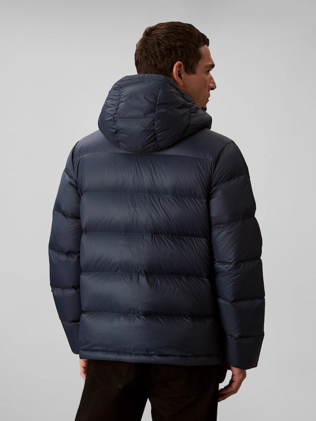 Calvin Klein Jeans Steppjacke »LS NYLN ZP OFF HD DW« mit Kapuze Kapuze, Regular Fit, warm wattiert