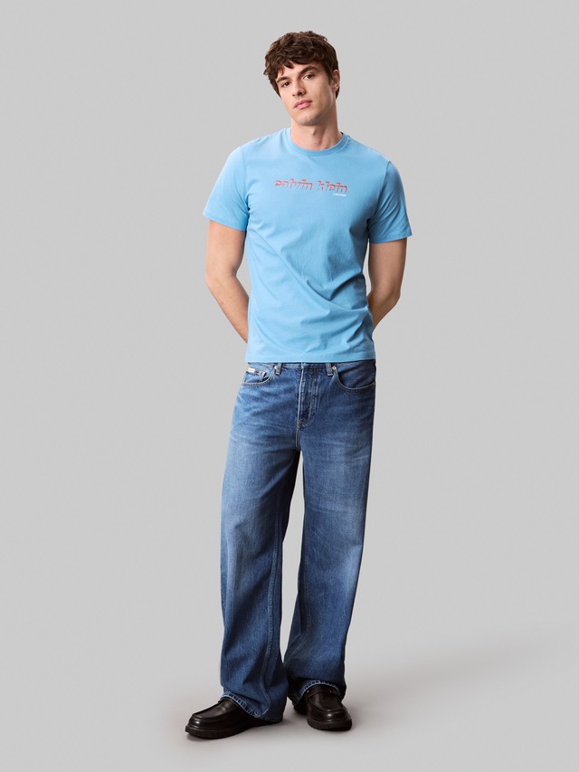 Calvin Klein Jeans T-Shirt »SS 30s E CLVN LN 3D« Mit Rundhalsausschnitt